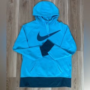 Turquoise and Grey Nike Therma-Fit Hoodie